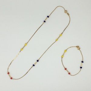 SOLD ::: Set of Colombia necklace and bracelet